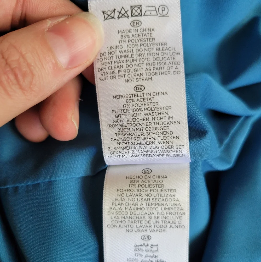 Hobbs teal short sleeve Sheath dress size 10 - Picture 3 of 5